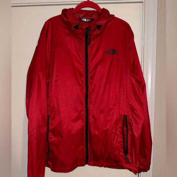 Red North Face Large Windbreaker - Picture 1 of 3
